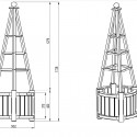 Obelisk świąteczny - donica