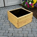 Donica modrzewiowa z zaokrąglonymi narożnikami