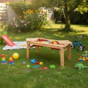 Drewniany stolik do zabawy dla dzieci