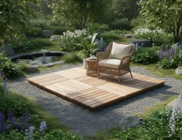 Podest tarasowy z modrzewia 50cm x 50cm