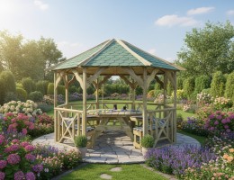 Otwarta altana ogrodowa - Gerda zestaw E