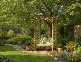 Pergola z ławką