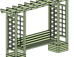 Pergola kombinowana prosta