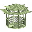 Mała altanka ogrodowa - Pagoda
