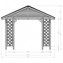 Altana 4-kątna z drewnianym dachem (słupki 7x7cm) - Ania