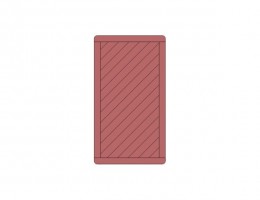 Furtka Prosta (modrzew) 180x100 rama 44x88mm