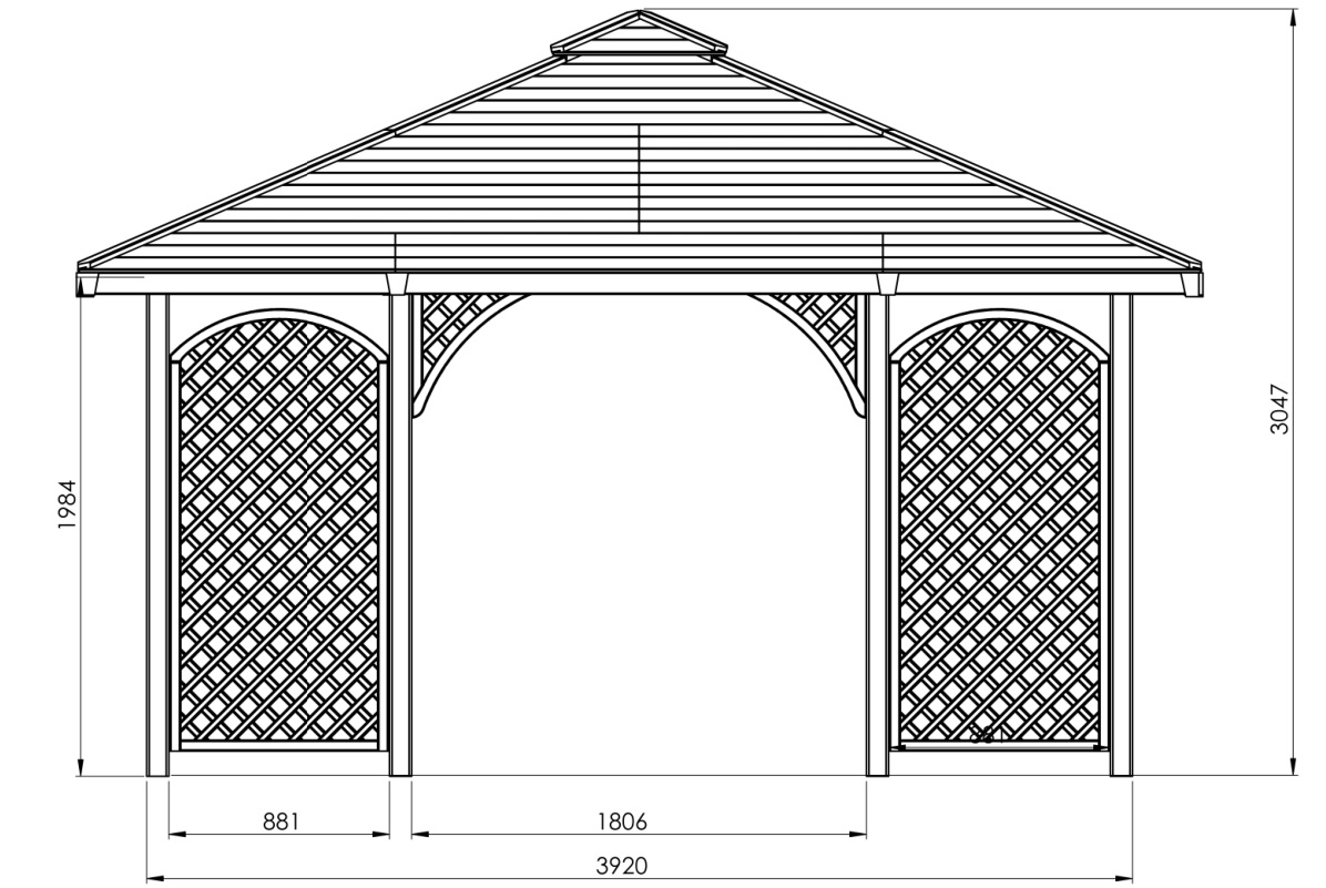 Wymiary Altany Romantica